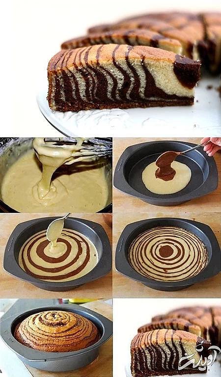 طرز درست کردن کیک زبرا, روش های پخت کیک زبرا